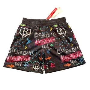 Baseball Lifestyle Kids Chalkboard Shorts  - boys size M - BNWT